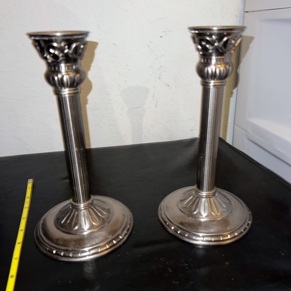 Party Lite silver candle holders - set of 2